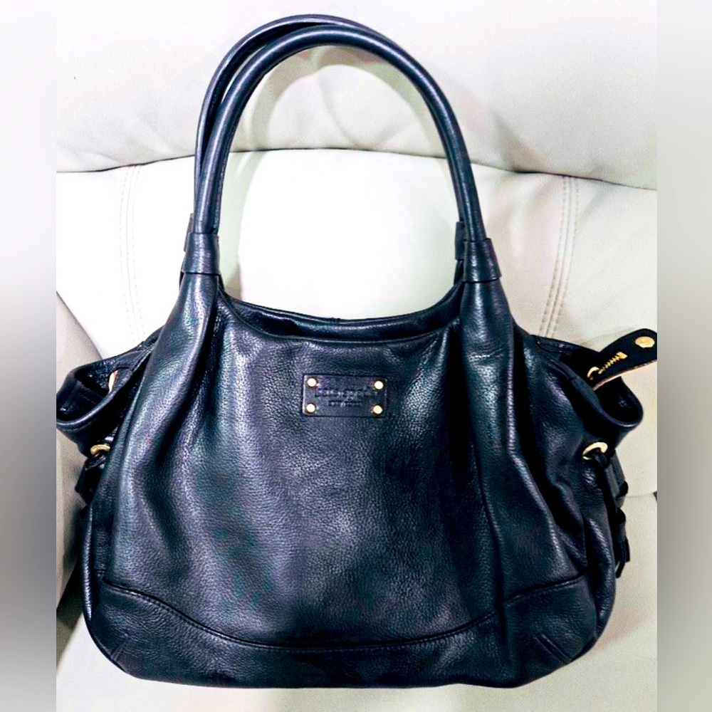 Kate Spade Black Pebble Leather Shoulder Bag - Picture 7 of 12